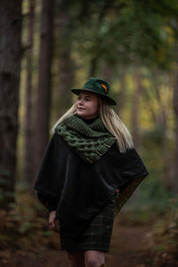 Limited Edition Hand Knitted Chunky Cable Green Neck Warmer One Size