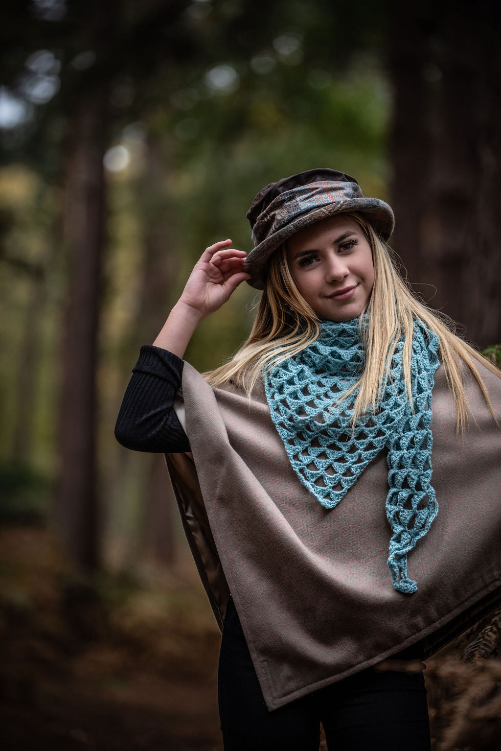 Limited Edition Hand Crocheted Turquoise Shawl