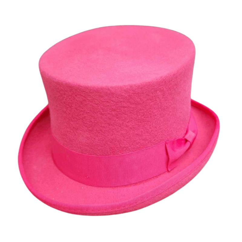 Classic 100% Wool Top Hat - Red