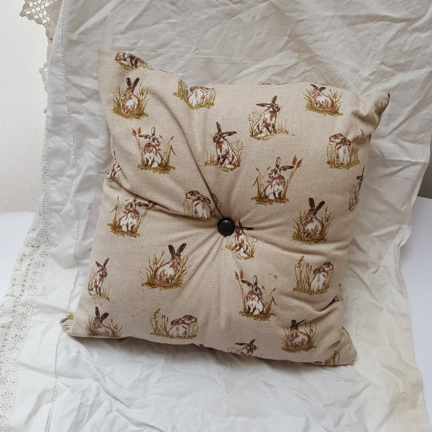 Square Hare Cushion