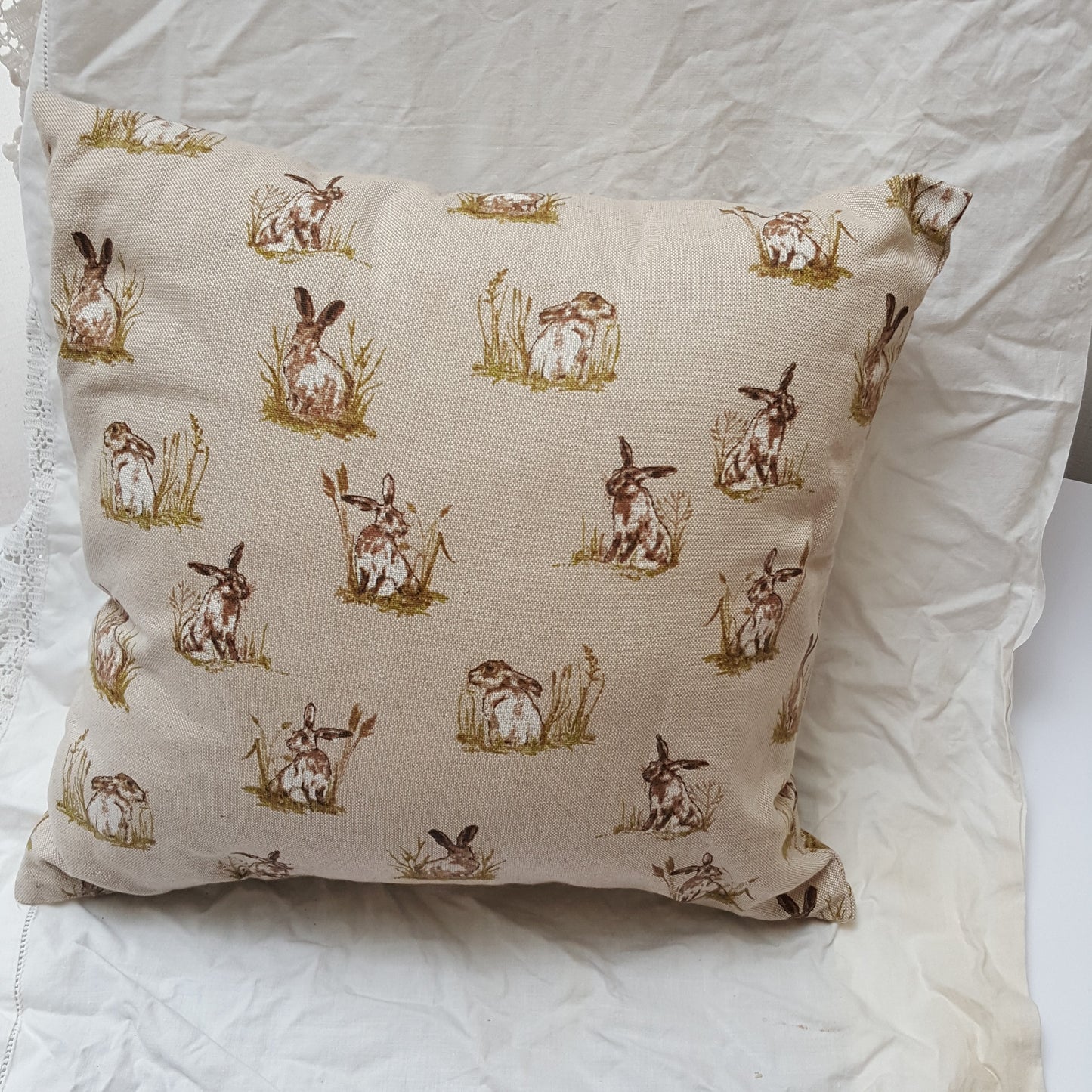 Square Hare Cushion