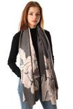 Super Soft Large Scarf with Illustrated Flowers