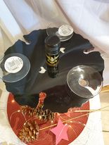 Limited Edition Black Resin Wine Bottle and Glass Holder . Two Glass or Four Glass with Cartridge or Horse Head Design