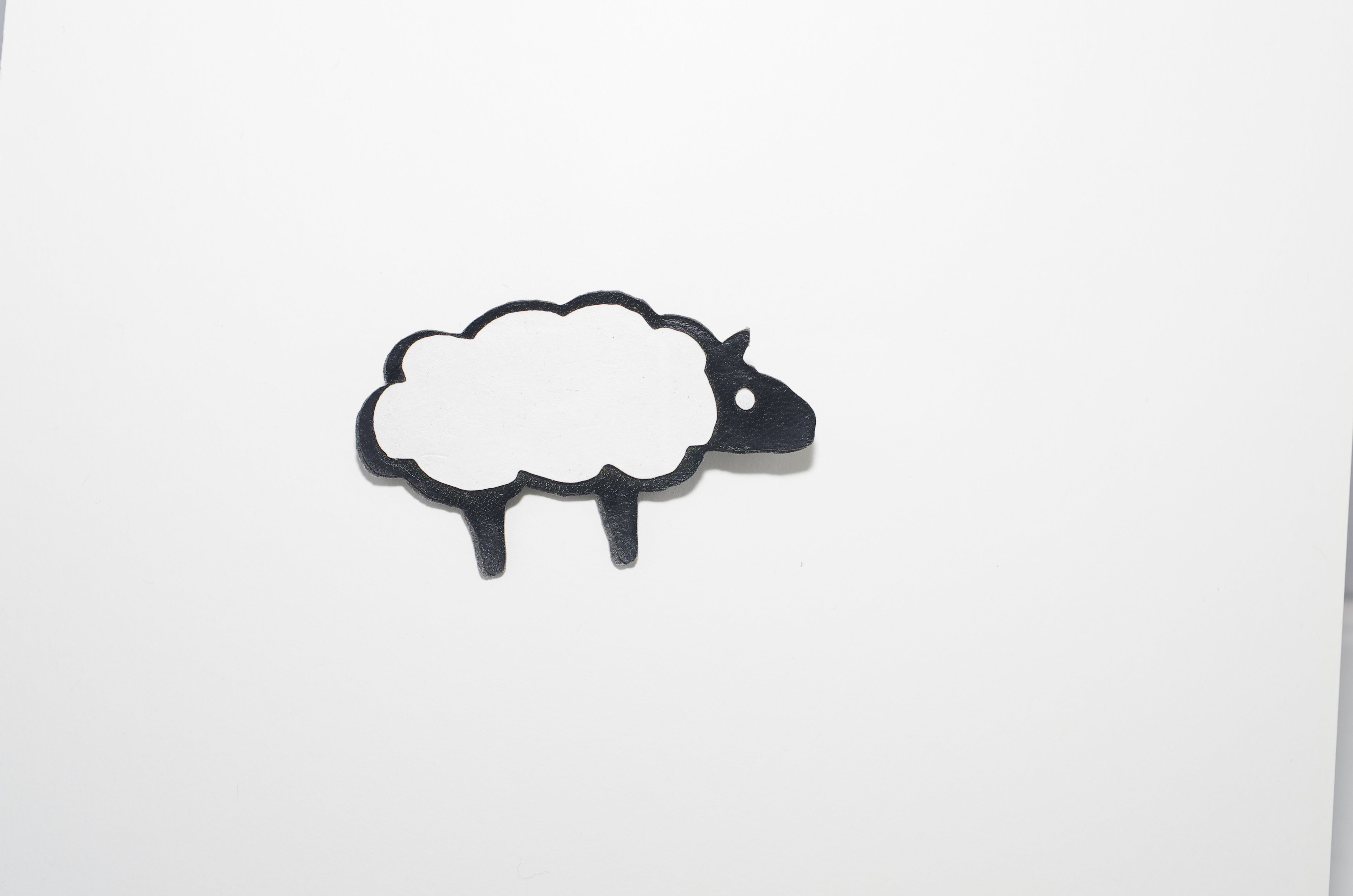 Sheep Leather Brooch