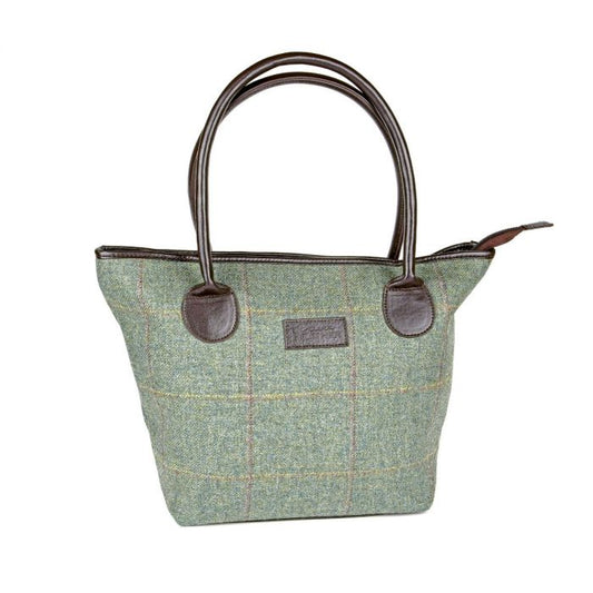 Phoebe Tweed Tote Bag Green